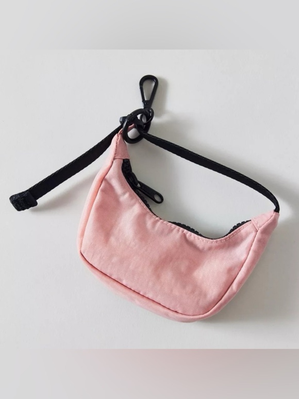Like New Baggu Rose Tan Mini Crescent Bag Charm